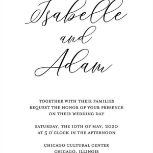 Brushstroke Foil Wedding Invitation