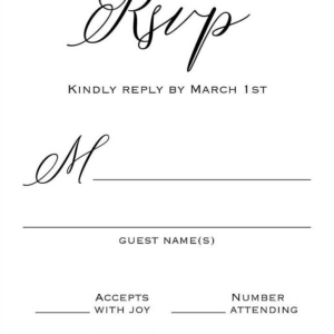 Champagne Response Card