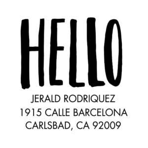 Bold Hello Custom Stamp Set