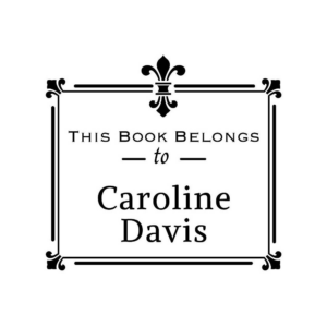 Fleur-de-Lis Book Custom Stamp Set