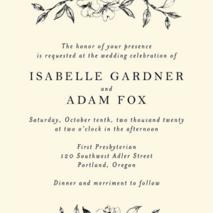 Dogwood Blossom Wedding Invitation