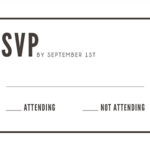 Metropolitan Bar Mitzvah Response Card