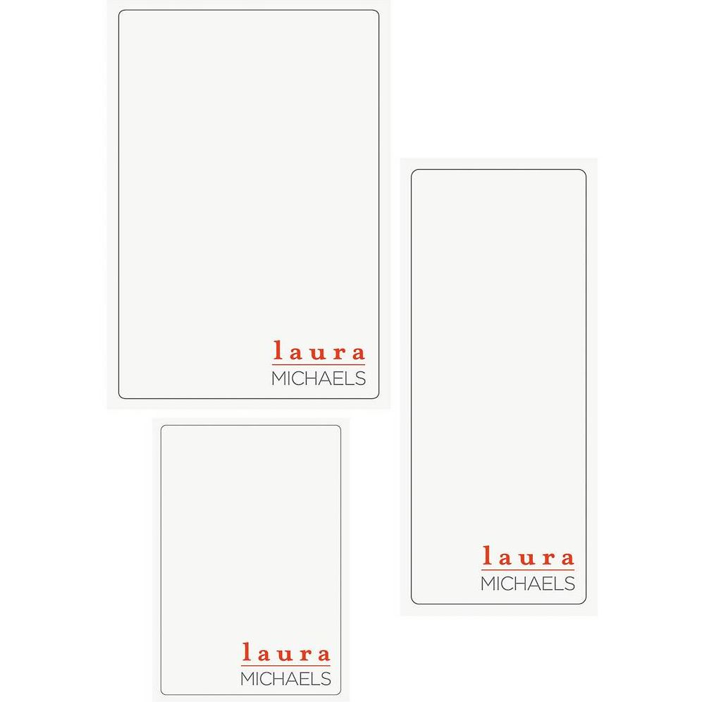 Minimalist Persimmon Mixed Personalized Notepads