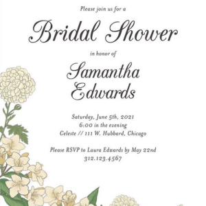 Field Guide Bridal Shower Invitation