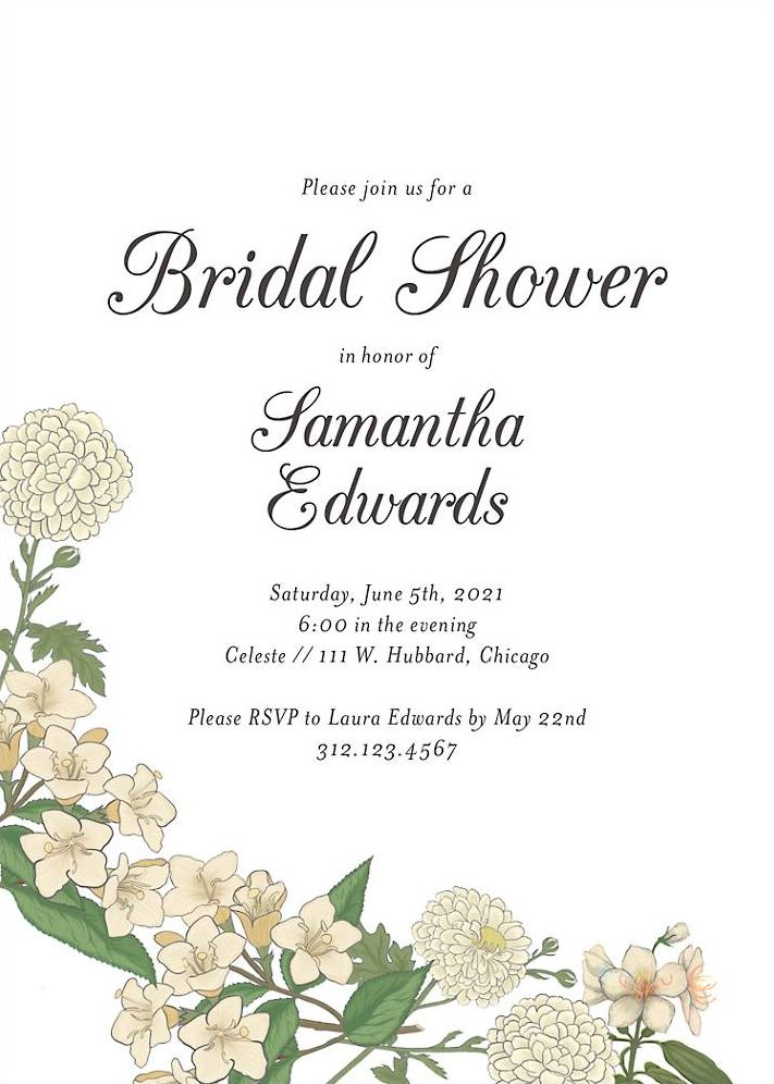Field Guide Bridal Shower Invitation