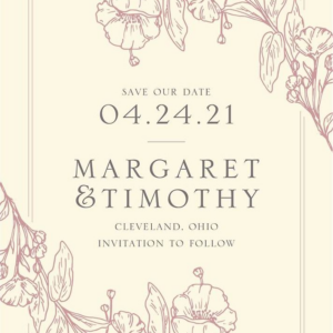 Blossom Border Save The Date Card