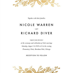 619449537.png Floral Silhouette Foil Wedding Invitation