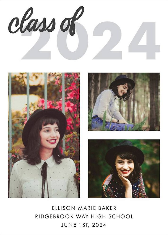 "Class Of" Multi-Photo Graduation Announcement