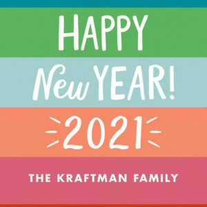 Colorful New Year Holiday Card