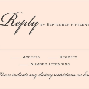 Chandelier Quinceañera Response Card