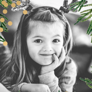 Confetti Branches Vertical Foil Holiday Photo Card