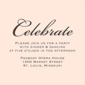 Chandelier Quinceañera Information Card