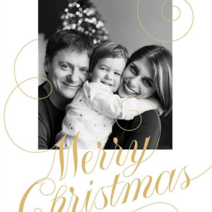 Christmas Curlicue Photo Card