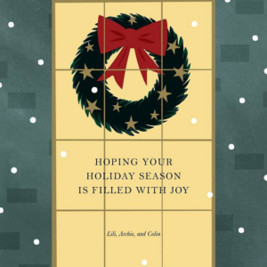 619449943.png Shining Wreath Holiday Photo Card