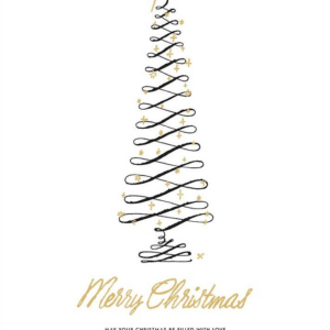 Curlicue Tree Holiday Card