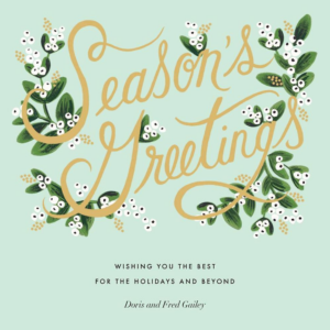 Mistletoe Branches Holiday Photo Card