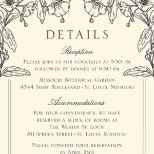 Blossom Border Information Card