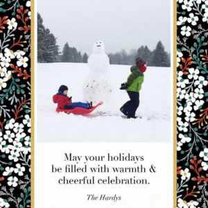 Winter Blooms Holiday Photo Card