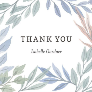 Soft Foliage Thank You Notes