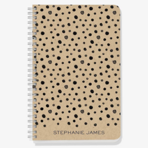 Black Dots on Kraft Custom Journal