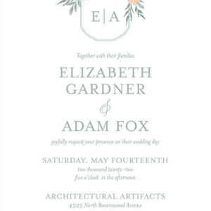 Garden Crest Wedding Invitation