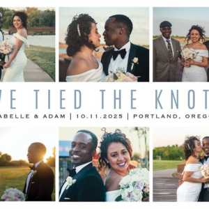 Album Announcement Horizontal Wedding Announcement