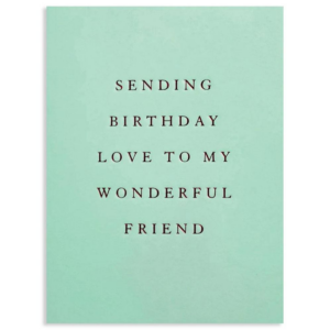 Wonderful Friend Birthday Card
