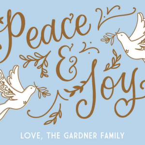 Peace Joy Doves Holiday Card