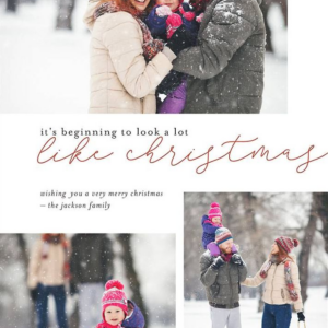 Like Christmas Script Photo Card