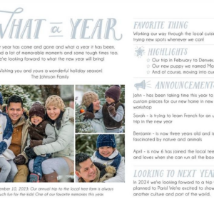 What A Year Horizontal Holiday Photo Card