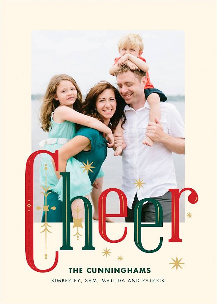 Retro Cheer Photo Card