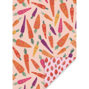 Carrot and Strawberries Flat Wrap