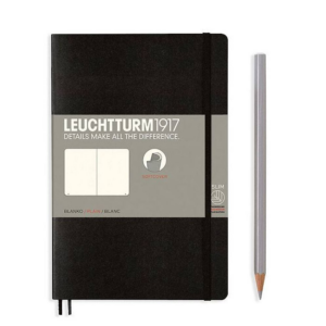 619450858.png Leuchtturm Black Unlined Softcover Paperback Notebook