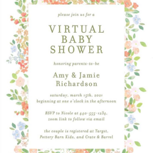 Painted Meadow Baby Shower Invitation