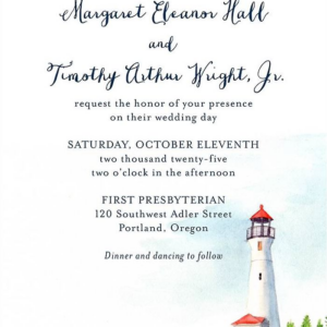 Lighthouse Wedding Invitation