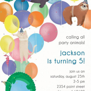 Balloon Critters Party Invitation