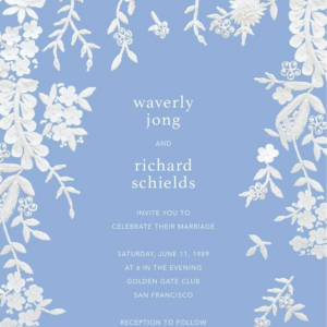 Fleurs d'Alençon Wedding Invitation