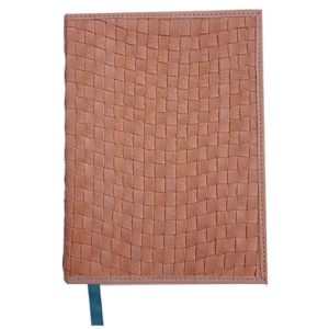 619451243.png Peach Woven Leather Journal