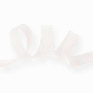 Cream Organdy Wired Ribbon 1" 10 YD