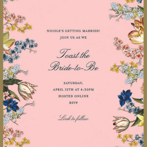 Adorned Aisle Bridal Shower Invitation