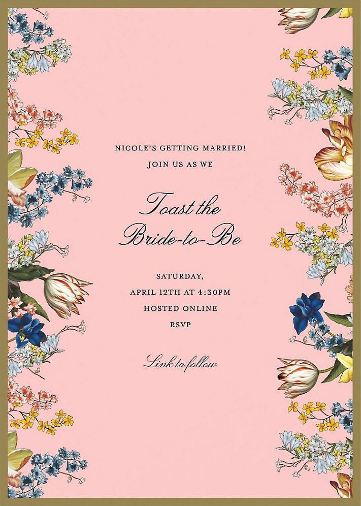 Adorned Aisle Bridal Shower Invitation