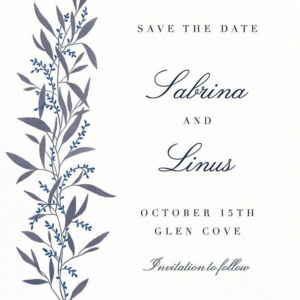Untamed Grace Lapis Lazuli Save the Date Card