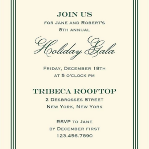 Vintage Craftsman Border Holiday Party Invitation