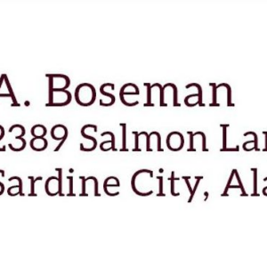 Fancy Fish Return Address Label
