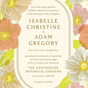 Anemone Poppy Wedding Invitation