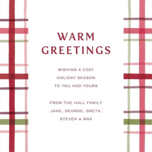 Cozy Watercolor Plaid Holiday Card