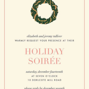 Colorful Wreaths Holiday Party Invitation