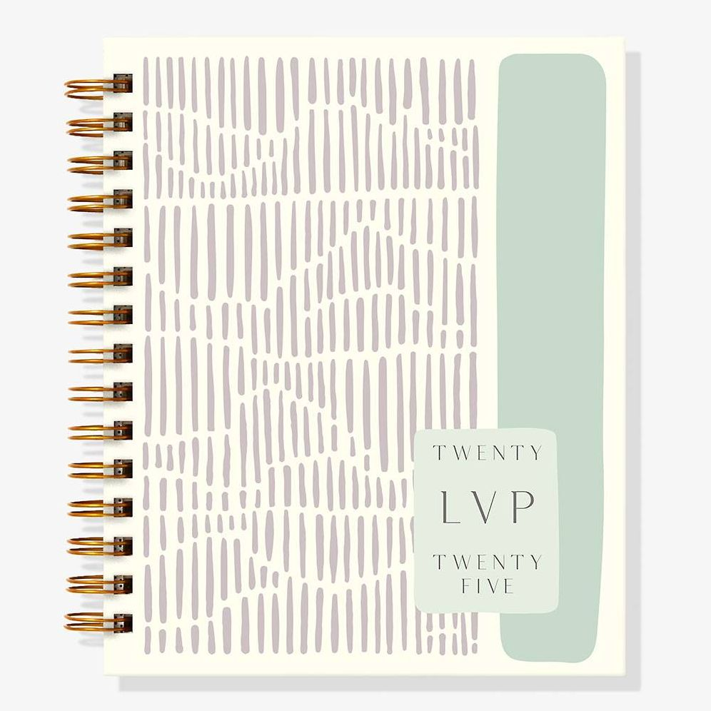 12-Month Minimal Marks Plum Custom Planner