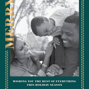 Bright Holiday Spruce Photo Card