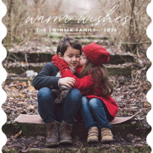 Retro Ric Rac Holiday Photo Card